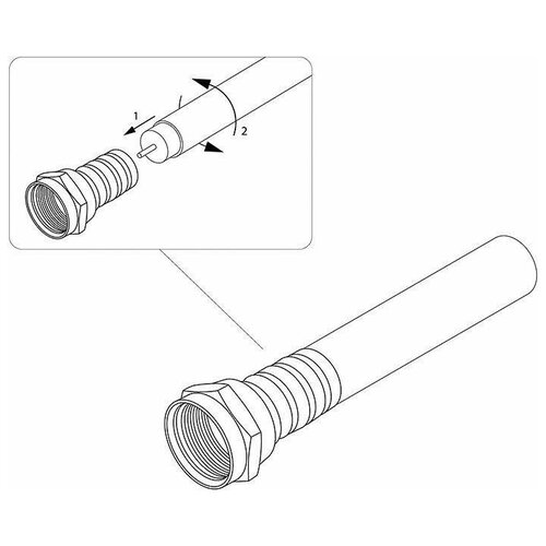 Разъем F RG-6 AB (03-008C) (уп.100шт) PROCONNECT 05-4003-4 разъем proconnect f rg 6 05 4003 4 7