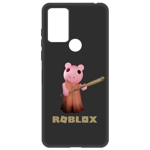 Чехол-накладка Krutoff Soft Case Roblox-Пигги для TCL 306 черный чехол накладка krutoff soft case roblox пигги для tcl 30 se черный