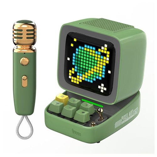 Портативная акустика Divoom Ditoo Mic, 15 Вт, зеленый колонка divoom ditoo mic green