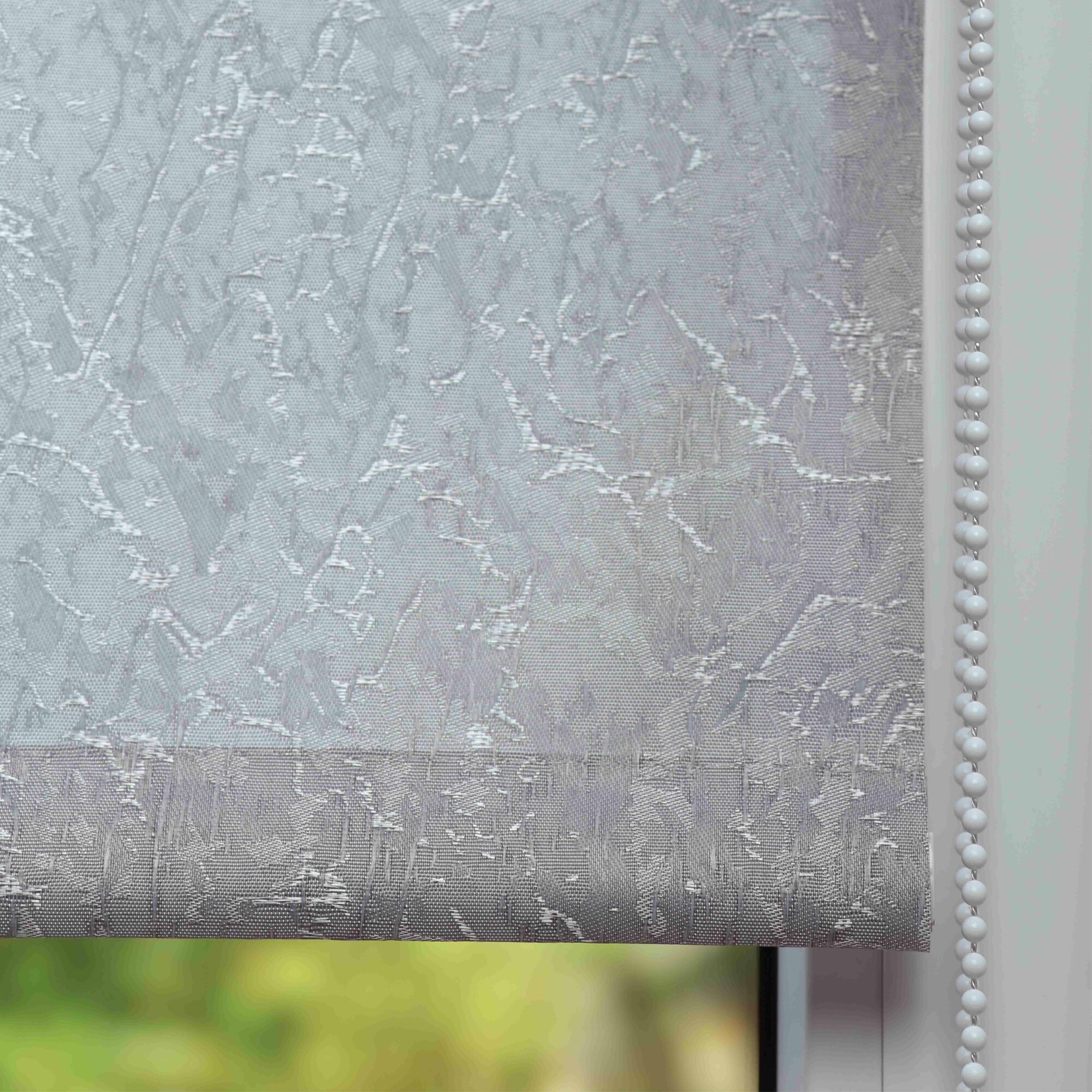 Рулонная штора LM DECOR "Жаккард" 05 Серый 57х160 см - фотография № 19