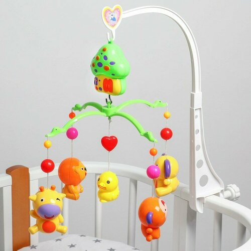 Мобиль музыкальный Домик Джунгли заводной 1901₽