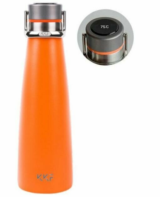 Термобутылка KKF Kiss Kiss Fish с OLED-дисплеем, 0.475 л, оранжевый - фотография № 19