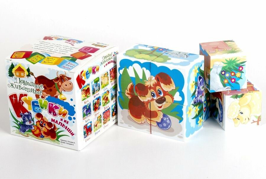 Кубики и их малыши. Домашние животные. 8 кубиков (00698) - фото №3
