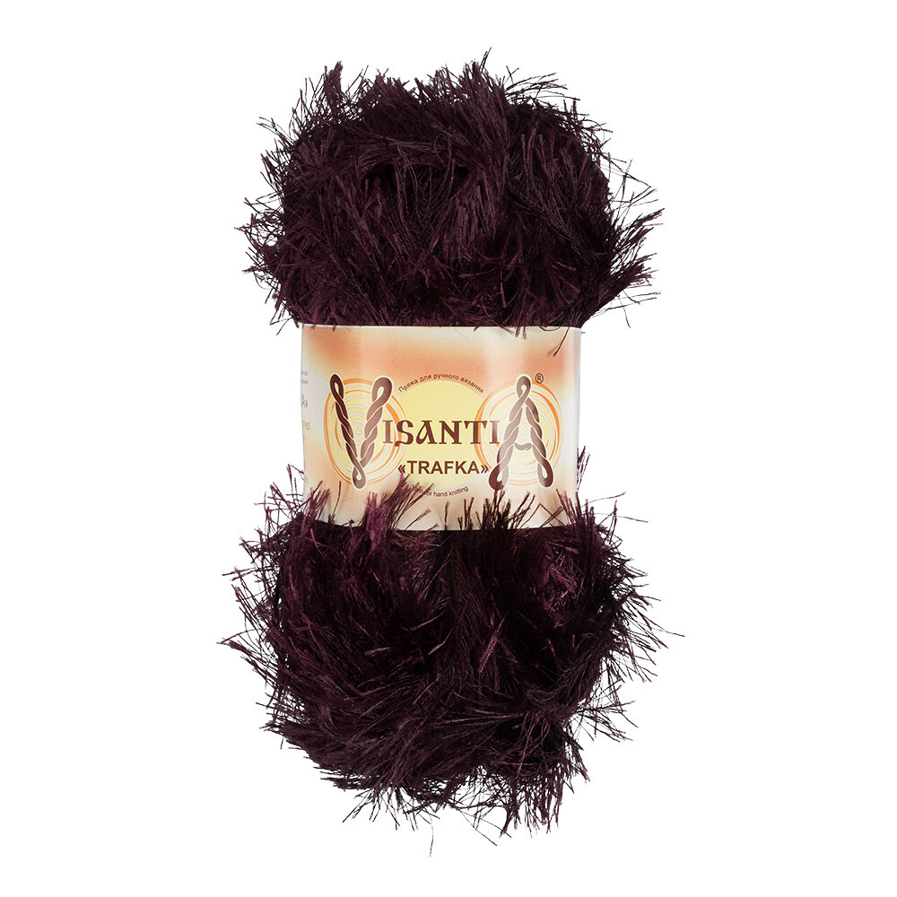 Пряжа VISANTIA "TRAFKA" 100% полиэстер 100 г 150 м №0027 т.бордовый