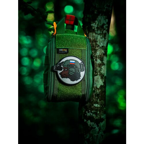 Шеврон на липучке нашивка велкро Русский медведь