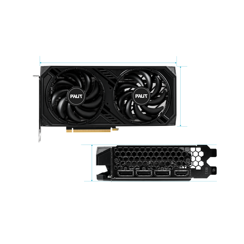 Видеокарта Palit RTX 4060 Ti DUAL 8 ГБ (NE6406T019P1-1060D)