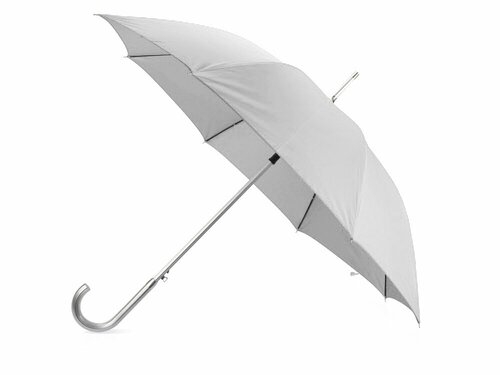 Зонт-трость полуавтомат, для мужчин, серебряный
