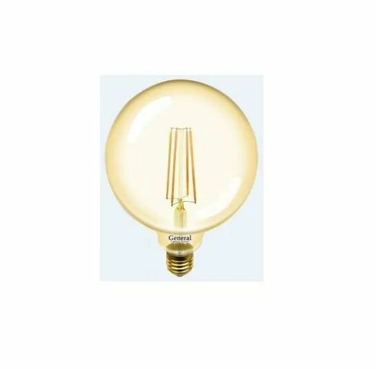 Лампа светодиодная GLDEN-G125S-8-230-E27-2700 Золотая General