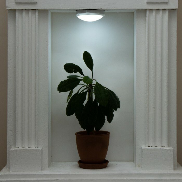Ночник-пушлайт "Оникс" LED 1Вт 4хАА белый 14х14х3,4 см - фотография № 5