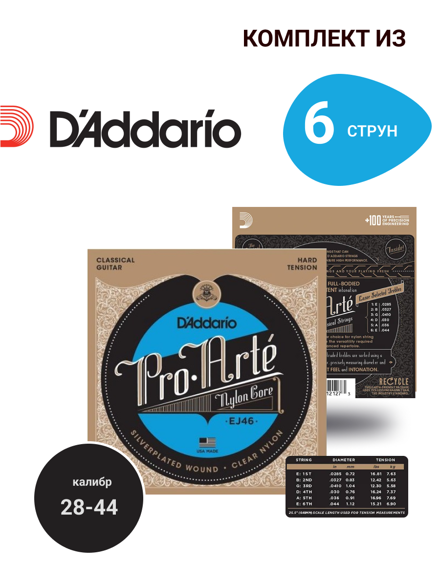 Струны для классической гитары D'Addario - фото №15