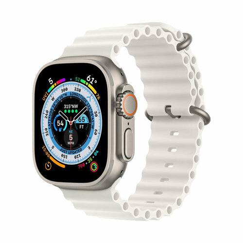 Часы Apple Watch Ultra 49mm Titanium White, Ocean Band