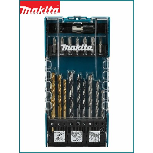 makita набор насадок и сверл 17 шт makita d 74887 Набор сверл и бит 17 шт. D-74887