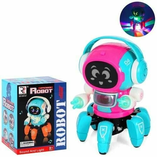 Робот - Осьминожек Музыкальный Светящийся. танцующий робот тор светящийся игрушка марвел