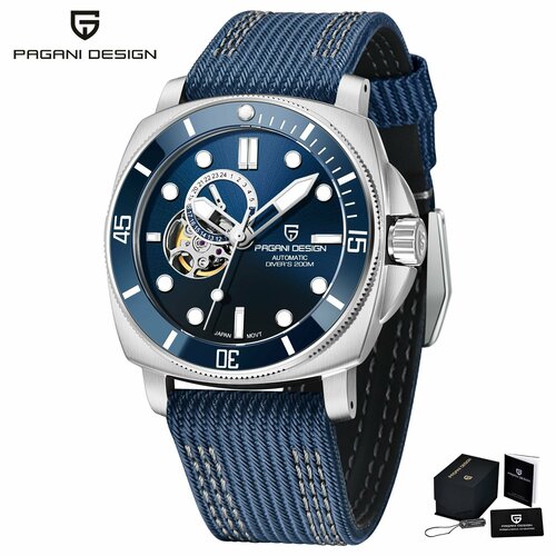Наручные часы Pagani Design, синий мужские механические часы chenxi светящиеся водонепроницаемые наручные часы с автоматической обмоткой и кожаным ремешком мужские спортивны