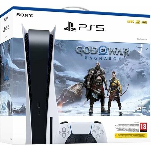 Игровая приставка PlayStation 5 825Gb 3-ревизия белая с дисководомGod of War Ragnarok2-ой геймпадзарядная станция 8379000₽