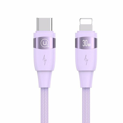 Кабель USAMS U85 Type-C - Lightning PD 30W 2м Фиолетовый кабель ldnio lc112 usb pd type c lightning 2m 30w медь 176 жил нейлоновая оплетка серый