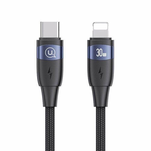 Кабель USAMS U85 Type-C - Lightning PD 30W 2м Черный кабель pd quick charge lightning m usb type c m 2м в оплетке черный