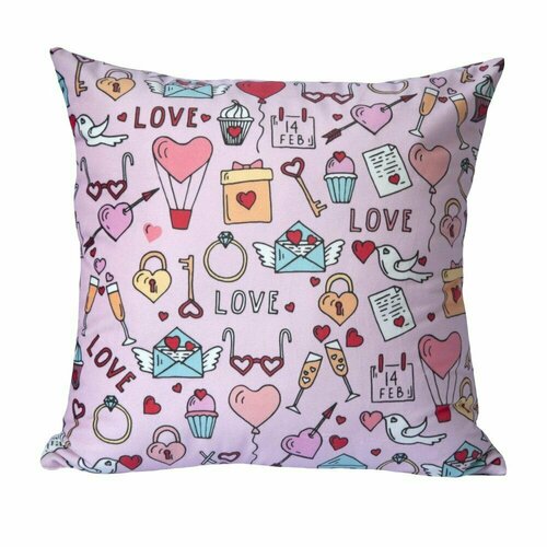 Подушка декоративная Валентин 40х40 см бархат