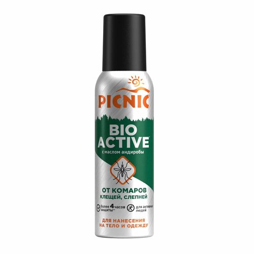 Picnic BioActive Аэрозоль от Комаров и Клещей, 125Мл