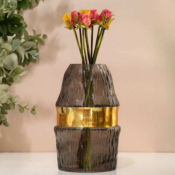 фото Ваза "Фьюжн" из прозрачного стекла 23.5*15.5*15.5 см