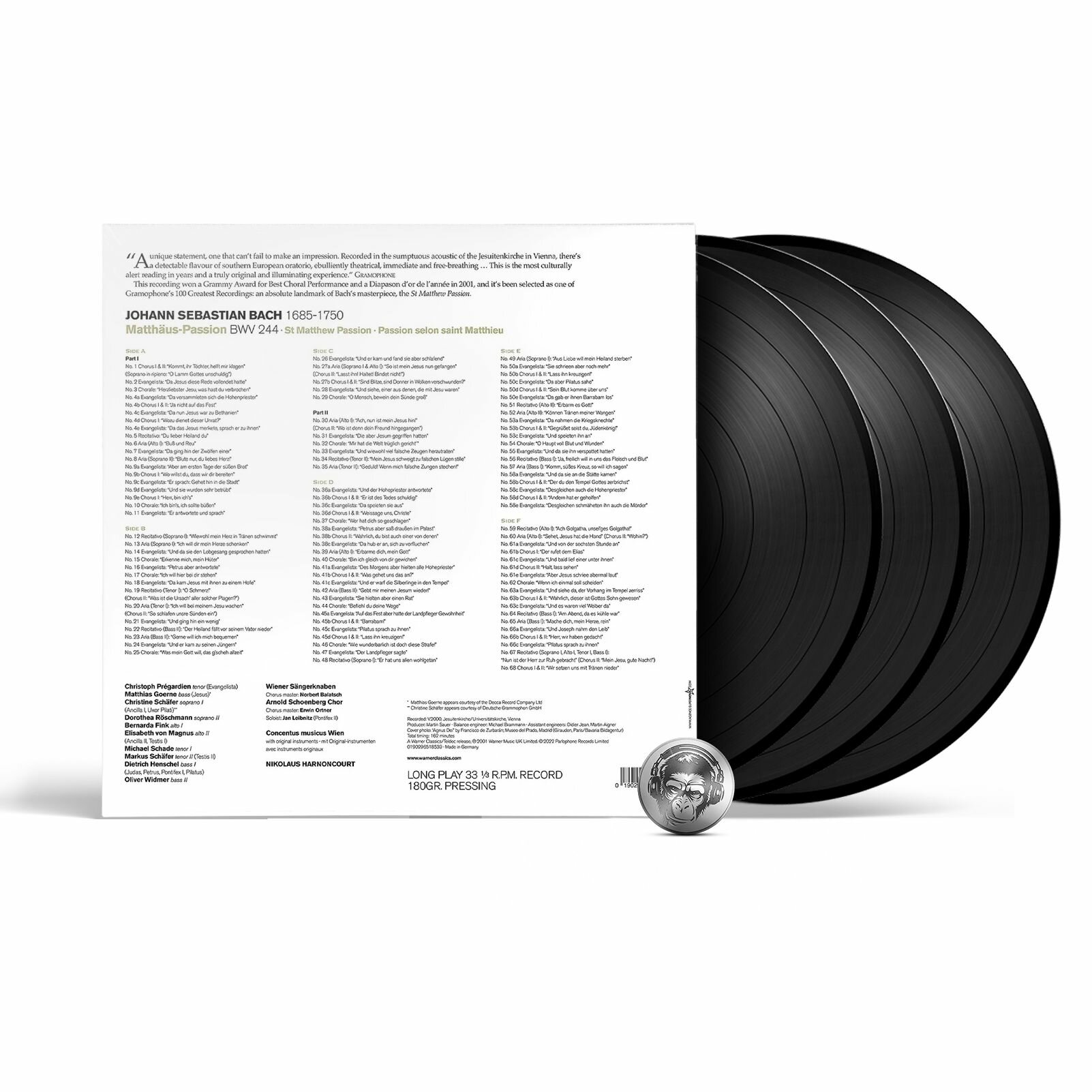 Виниловая пластинка Бах. Страсти по Матфею - Nikolaus Harnoncourt - Bach. Matthaus-passion Мистерия звука - фото №5