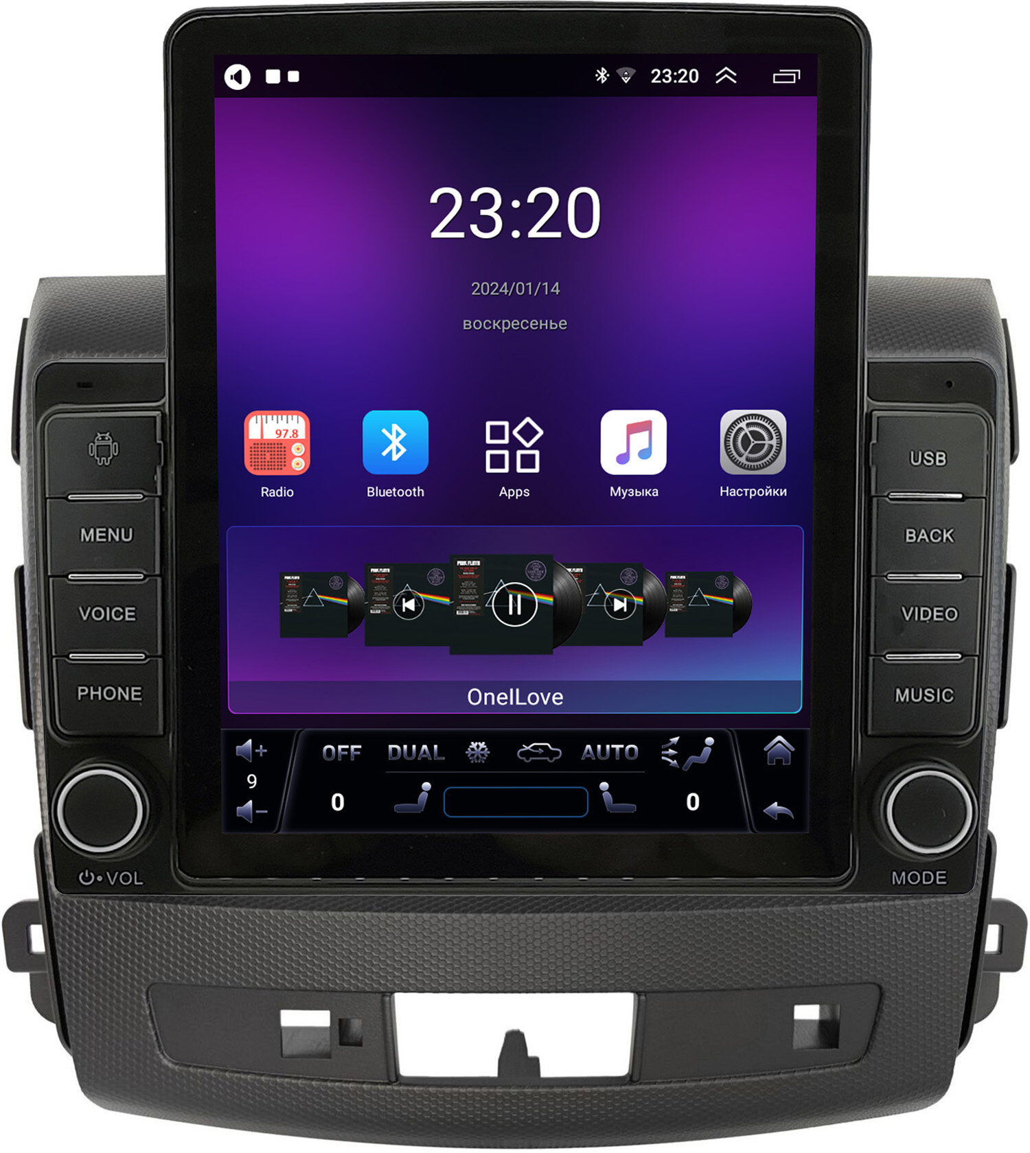 Штатная магнитола Peugeot 4007 (2007-2012) OEM RS095-9-004-1 без Rockford на Android 10 (1/16, DSP, Tesla)