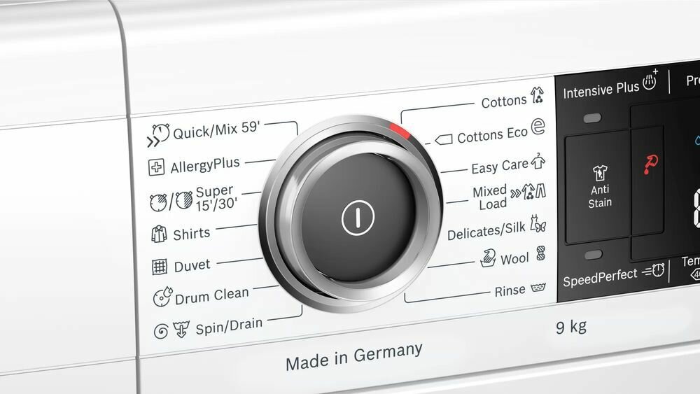Стиральная машина Bosch WAV28M80ME с фронтальной загрузкой 9 кг, 1400 об/мин, 14 программ стирки, габариты 848 x 598 x 590 мм. Товар уцененный — фото 1