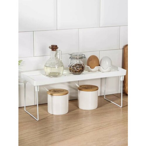 Универсальная складная полка для хранения посуды вещей - Держатель кухонный - Аксессуары для кухни 819₽