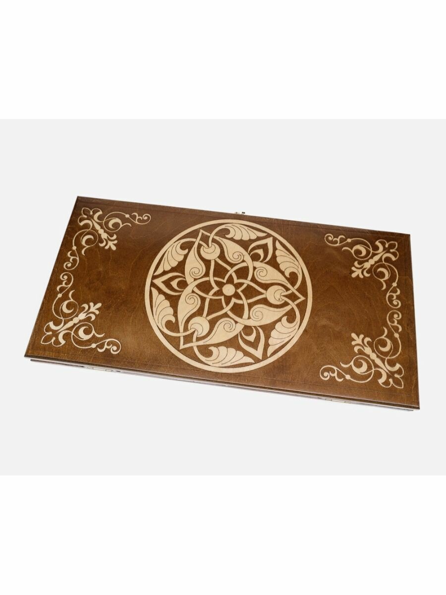 Нарды "Handle Brand Узор 2", фанера, лакированные, подарочные — фото 1