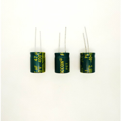 400V, 47 uF, +-20%, 16*21 мм, алюминиевый электролитический конденсатор (комплект 3 шт)