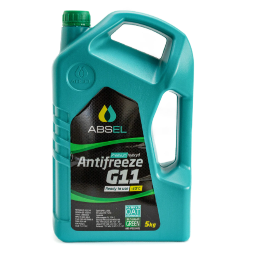 ABSEL ABSAFG110051 ABSEL ANTIFREEZE G11 GREEN -40 C 5 КГ.