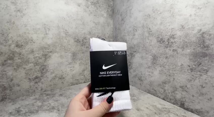 Носки NIKE, комплект, 3 пары, размер M, белый — фото 1