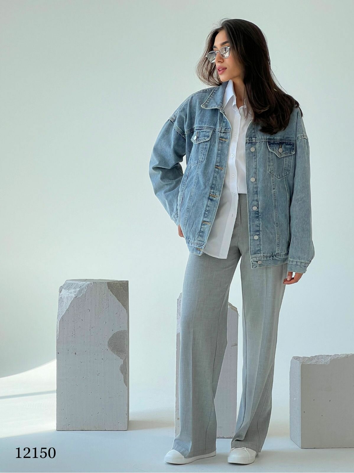 Куртка джинсовая missDiva Весна-лето 2024, размер 42, голубой — фото 1