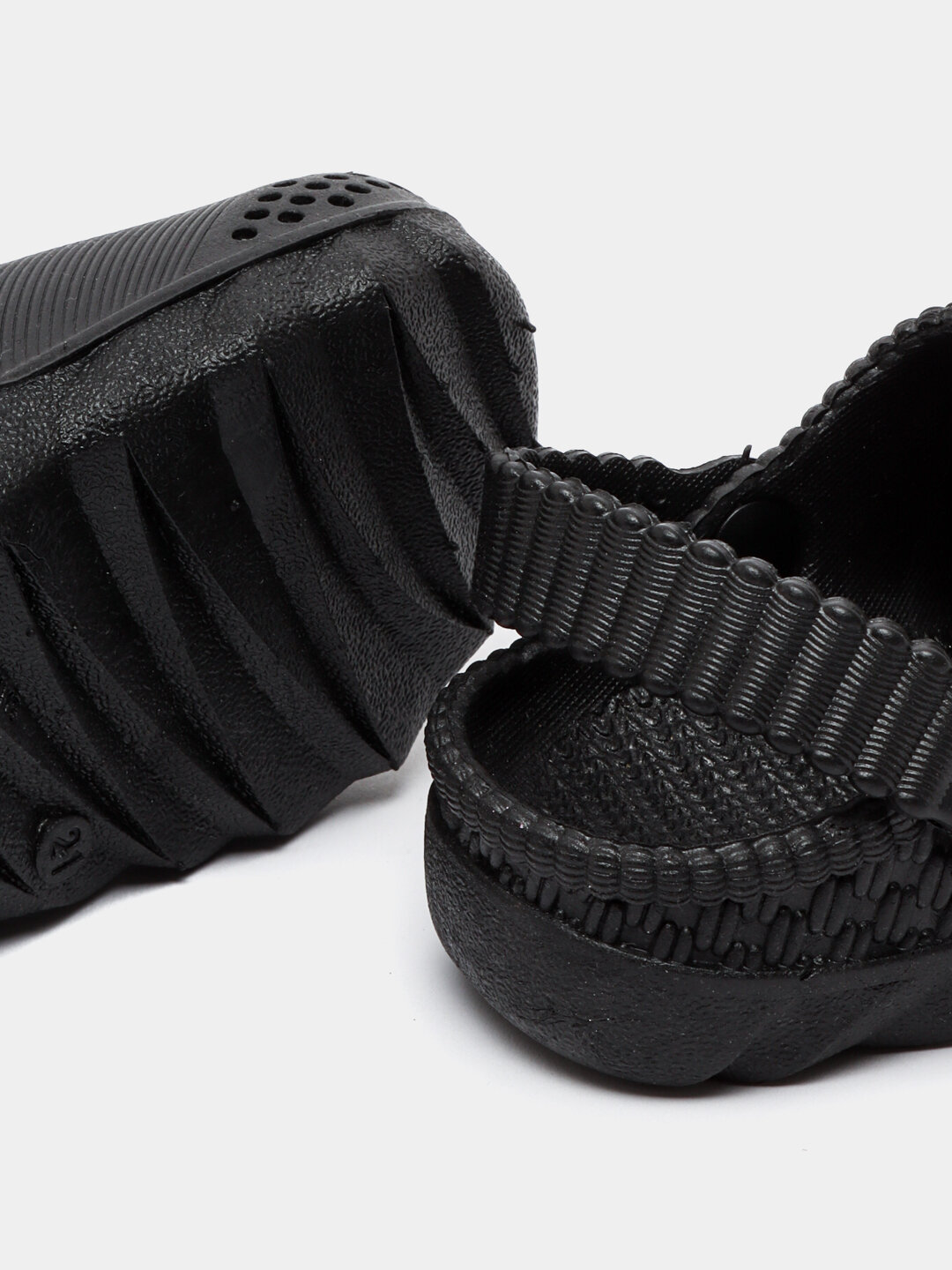 Сабо Детские кроксы для девочек — мягкие и не скользят, размер 24, черный — фото 1