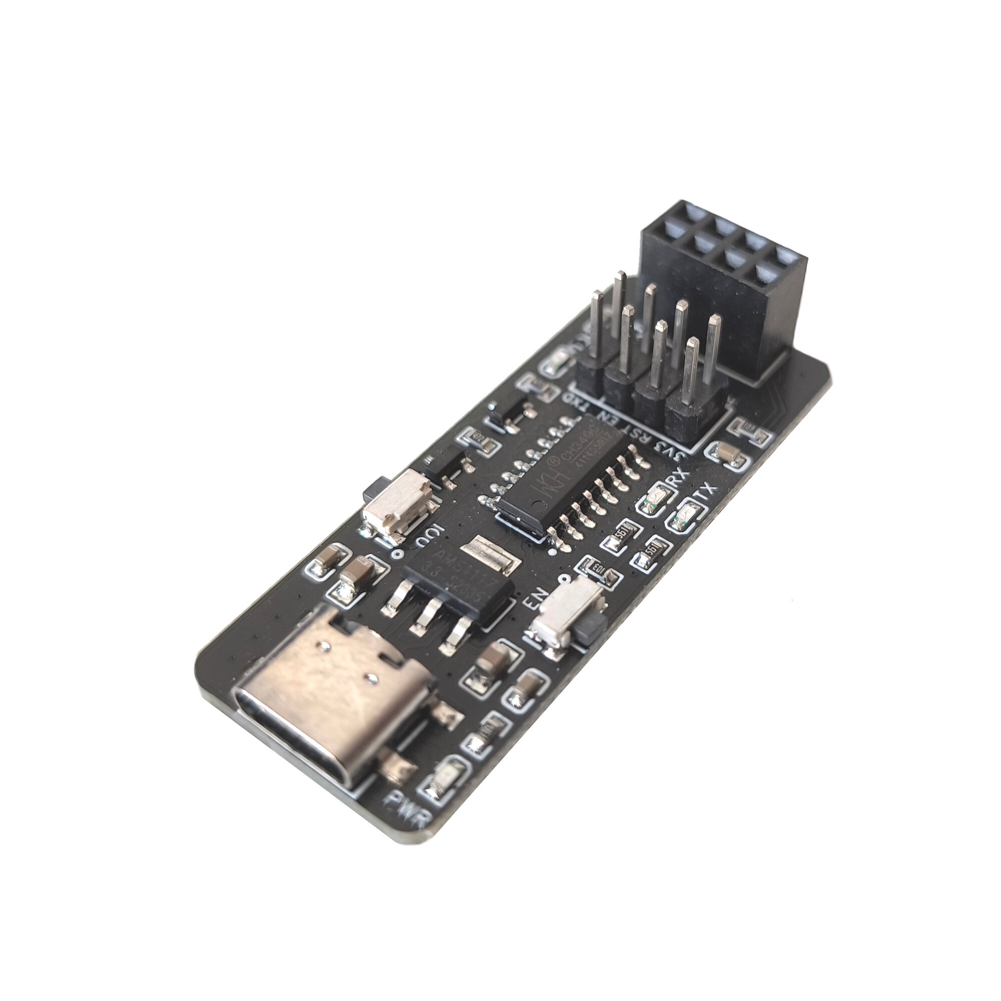 Программатор для плат ESP-01 и ESP-01S с кнопкой на GPIO-0 и EN
