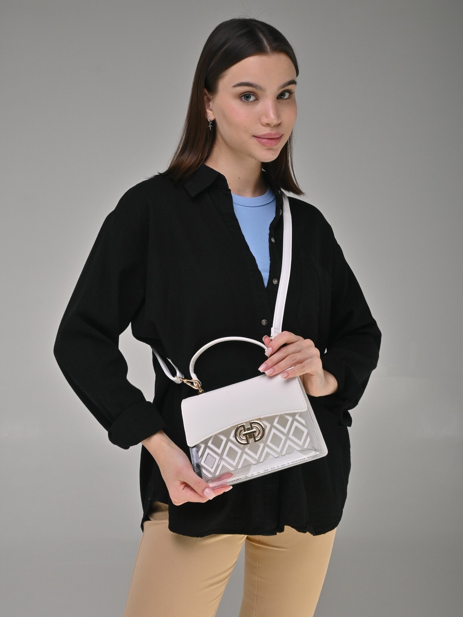 Сумка тоут Daniele Patrici, белый — фото 1