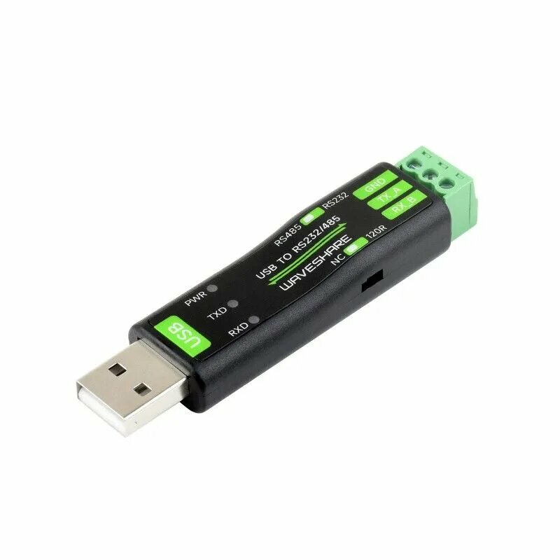 Последовательный преобразователь USB в RS232, оригинальный чип, для нескольких ОС, черный/зеленый