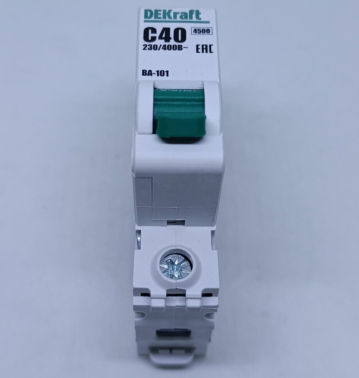 Выключатель автоматический 40А 1-пол тип C 4,5кА ВА-101 DeKraft — фото 1