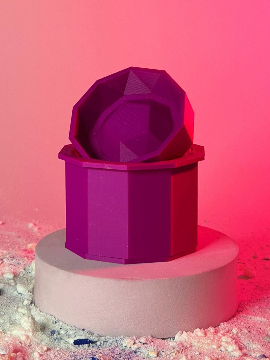 3D форма для бомбочек Граненая чаша 4 см — фото 1