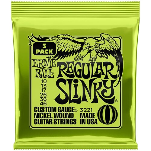 Ernie Ball 10-46 Regular Slinky 3221, 3 комплекта