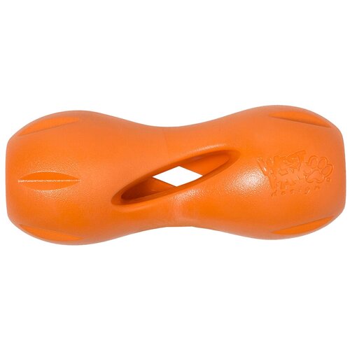 Игрушка для собак ZOGOFLEX West Paw гантеля под лакомства Qwizl L 17x7 см оранжевая