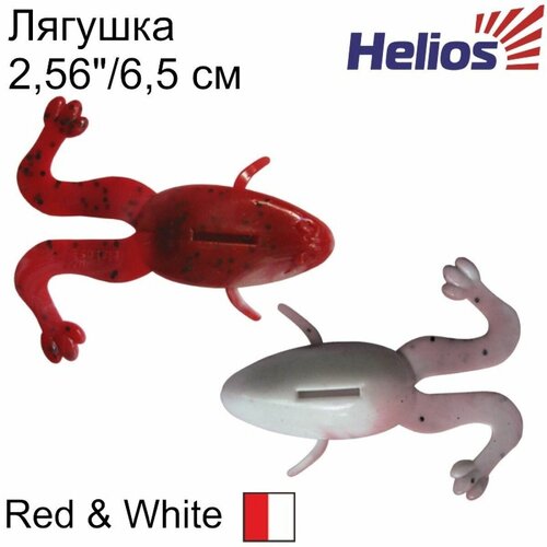 лягушка helios frog fio Лягушка Helios Crazy Frog 2,36/6,0 см (10шт.), цвет «Белый/Красный»