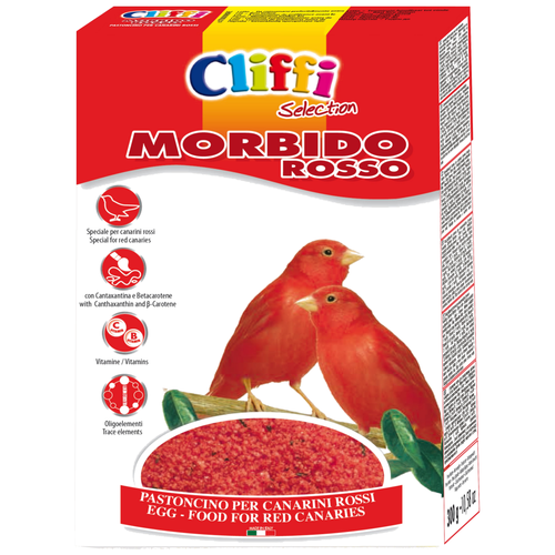 Cliffi корм Selection Morbido Rosso для красных канареек, 300 г cliffi италия cliffi италия яичный корм для красных канареек 1 кг