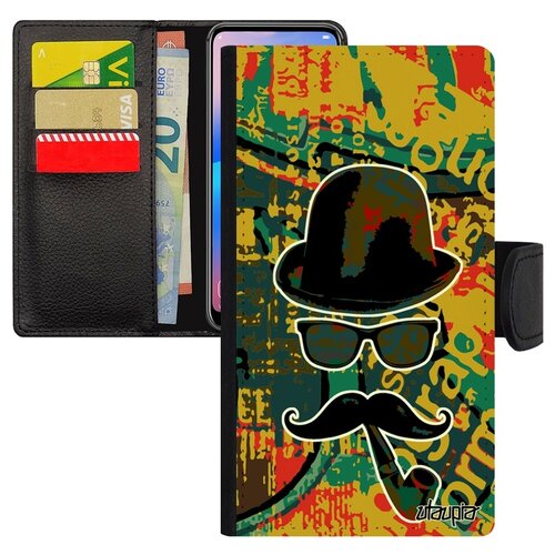 фото Чехол книжка на телефон iphone 6 6s plus, "мистер усы" котелок стиль utaupia