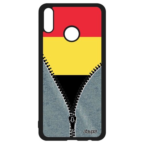 фото Чехол для смартфона honor 8x, "флаг бельгии на молнии" туризм патриот utaupia