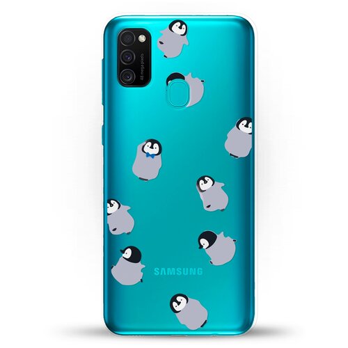 фото Силиконовый чехол несколько пингвинов на samsung galaxy m30s andy & paul