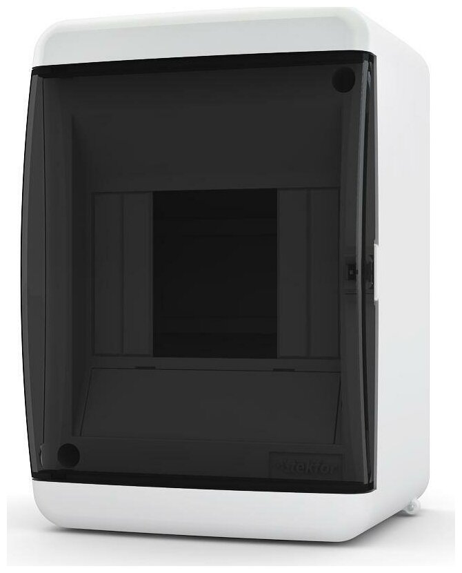 Щит навесной Tekfor UNK40-04-2 4 модуля прозрачная черная дверца IP41
