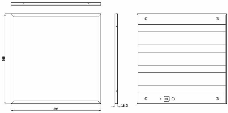 Светильник светодиодный SPO-6-72-6K-P 595х595х19 72Вт 6000К 6120лм универс. IP40 рассеив. призма с проводом панель ЭРА Б0041860 - фотография № 8