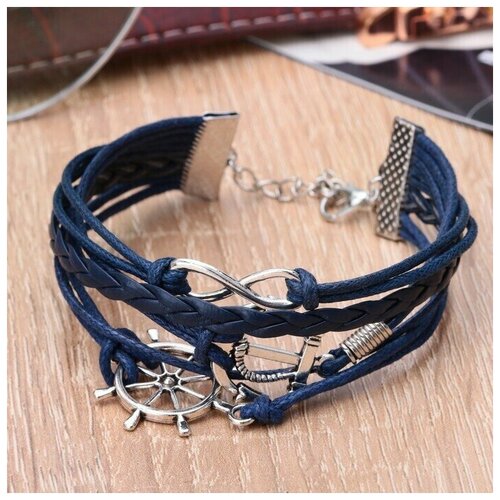 фото Браслет, 1 шт., размер 18 см, синий нет бренда