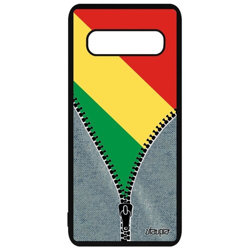 фото Чехол на телефон samsung galaxy s10, "флаг конго браззавиль на молнии" государственный utaupia